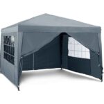 PAVILJON ZA KAMPIRANJE VONHAUS POP-UP Z UTEMI 3X3M SIV